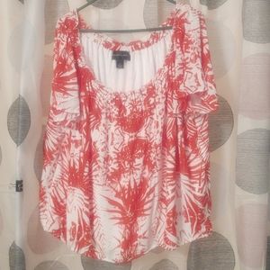 Cute Red and White Design Top